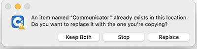 Replace existing Communicator