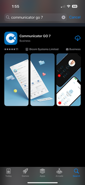 Communicator GO 7 App Store search