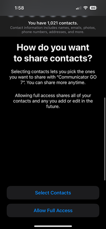 Communicator GO 7 Save password dialog